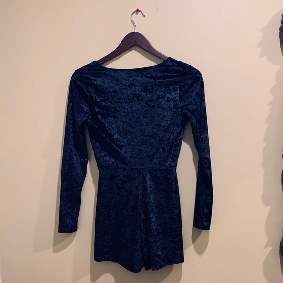 Velvet Romper Dress - Picture 4 of 8